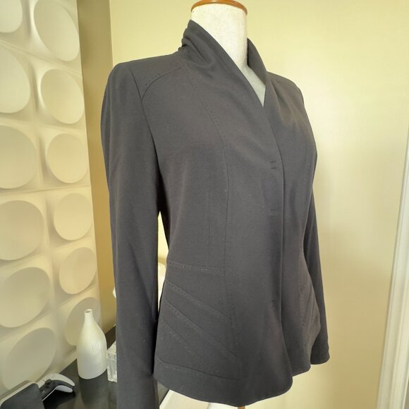 - Elie Tahari Structured Black Blazer Power Dressing Lady Boss Size S    - Z2346 - Picture 6 of 11